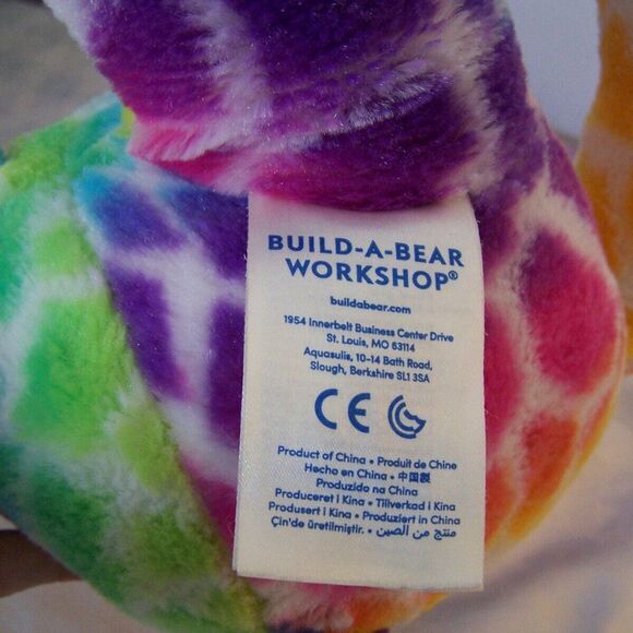 Build a Bear Workshop Rainbow Spots Leopard 16" Glitter Nose Silky Paws Ears BAB - Picture 8 of 11